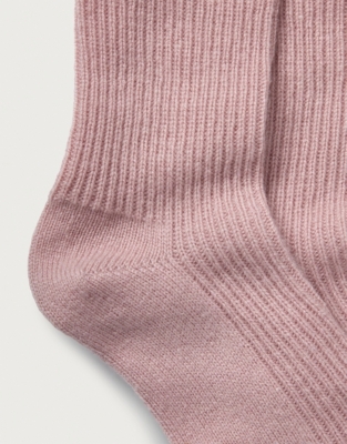 Cashmere Bed Socks - Vintage Pink