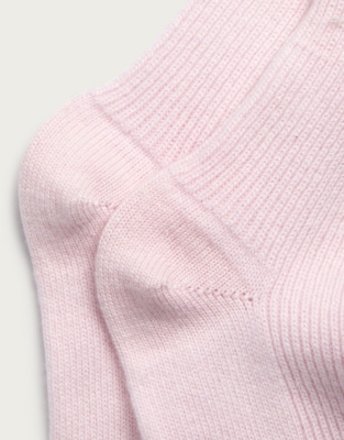 Cashmere Bed Socks - Pale Pink