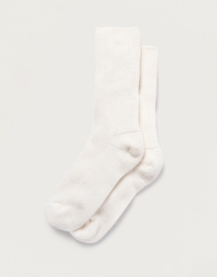 Cashmere Bed Socks - Ivory