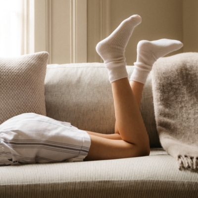 Cashmere Bed Socks - Ivory