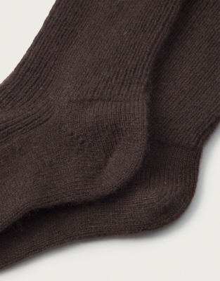 Cashmere Bed Socks - Dark Chocolate
