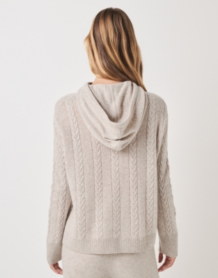 Cashmere Cable Hoodie