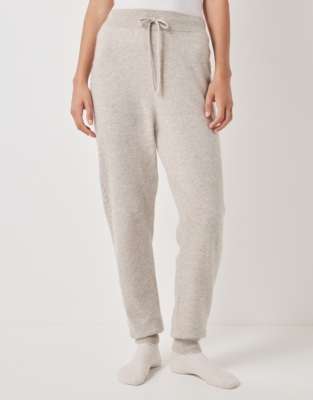 Cashmere Cable Panel Cuffed Joggers Loungewear The White Company UK