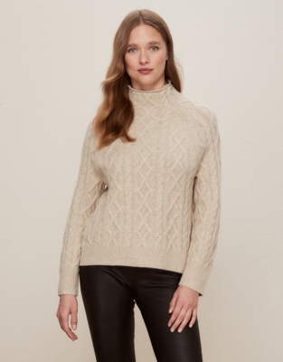 Cashmere Cable Sweater | All Clothing Sale | The White Company US