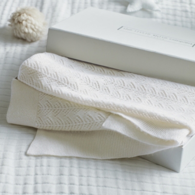 White company cashmere online blanket