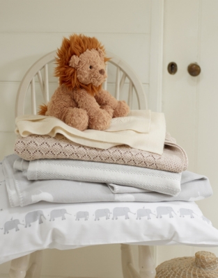 Cashmere Christening Baby Blanket Nursery The White Company UK