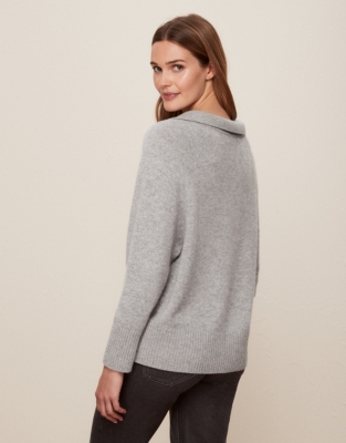 White company grey outlet jumper