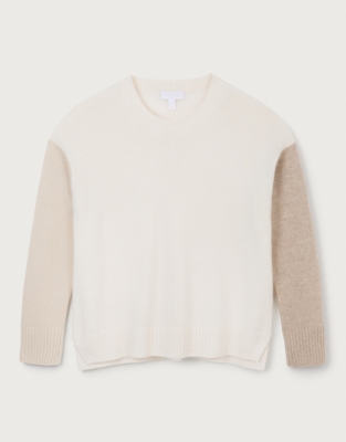 Cashmere Colourblock Sleeve Jumper