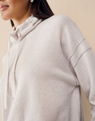 Cashmere Contrast Stitch Detail Jumper