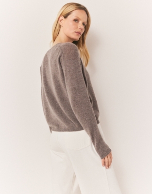 Cashmere Crew Neck Cardigan