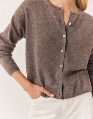 Cashmere Crew Neck Cardigan