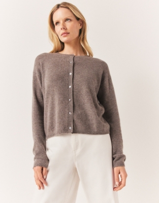 Cashmere Crew Neck Cardigan