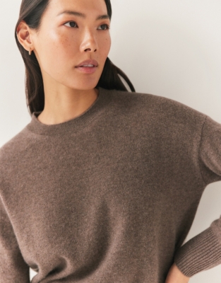 Cashmere Crew Neck Jumper - Clay