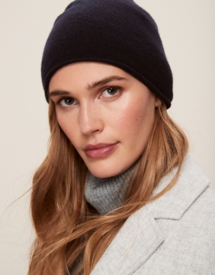 white company hat and scarf