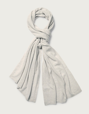 white company cashmere scarf