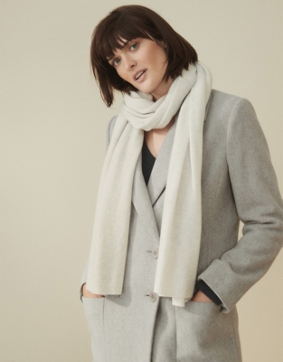 white company cashmere scarf