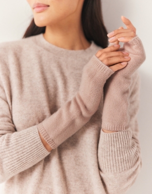 Cashmere Essential Wrist Warmers - Soft Rose