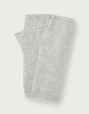 Cashmere Essential Wristwarmer - Pale Grey Marl