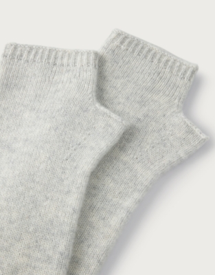 Cashmere Essential Wristwarmer - Pale Grey Marl