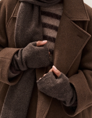Cashmere Essential Wristwarmer - Milk Chocolate Marl