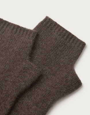 Cashmere Essential Wristwarmer - Milk Chocolate Marl