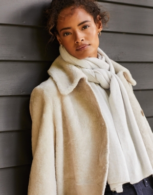 white company cashmere scarf