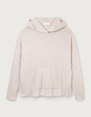 Cashmere Flat Rib Hoodie