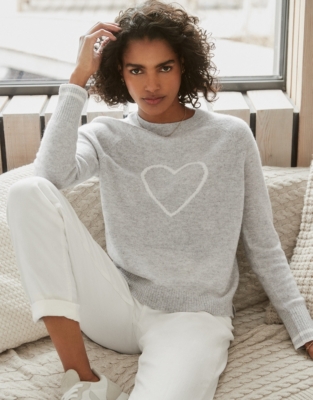 Heart cashmere sweater sale