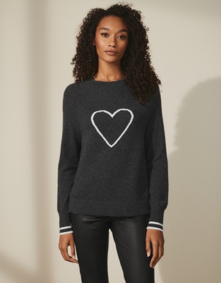 Cashmere Heart Sweater | Sweaters & Cardigans | The White Company US