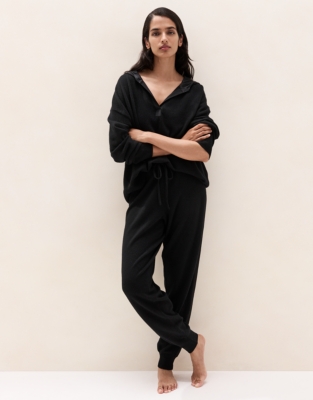 Cashmere Hoodie with Silk Trim