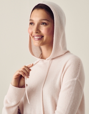 White company best sale cashmere hoodie