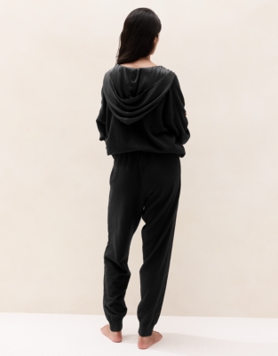 Cashmere Joggers with Silk Trim