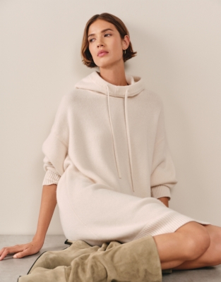 Cashmere Knitted Hooded Dress