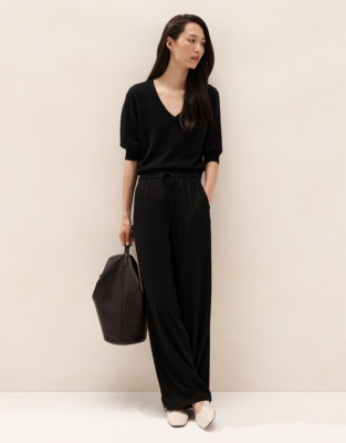 Cashmere Knitted V-Neck T-Shirt