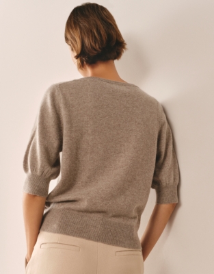 Cashmere Knitted V-Neck T-shirt