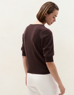 Cashmere Knitted V-Neck T-shirt