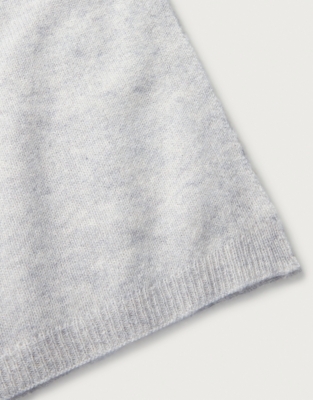 Cashmere Layering Blanket Scarf - Mid Grey Marl