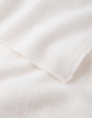 Cashmere Layering Blanket Scarf - Porcelain