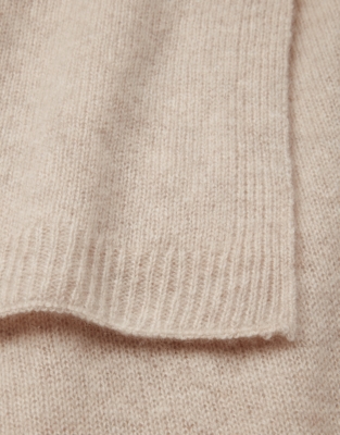 Cashmere Layering Blanket Scarf - Natural Marl