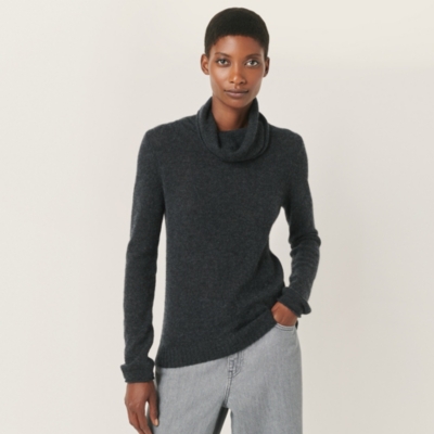 Cashmere Layering Funnel Neck Jumper