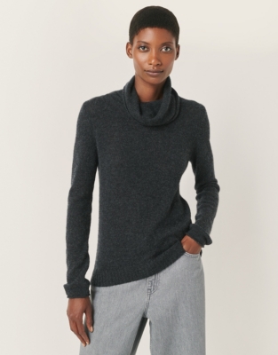 Cashmere Layering Funnel Neck Jumper