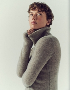 Cashmere Layering Funnel Neck Jumper