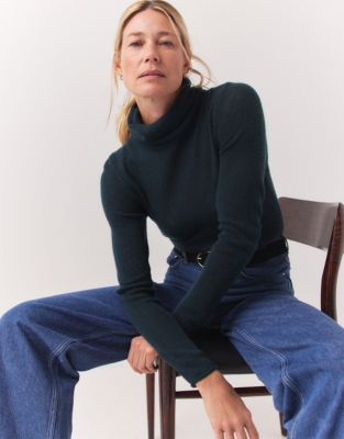 Cashmere funnel neck outlet jumper