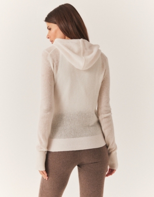 Cashmere Layering Hoodie - Porcelain