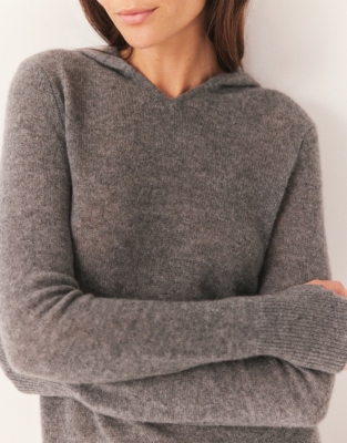 Cashmere Layering Hoodie - Pewter