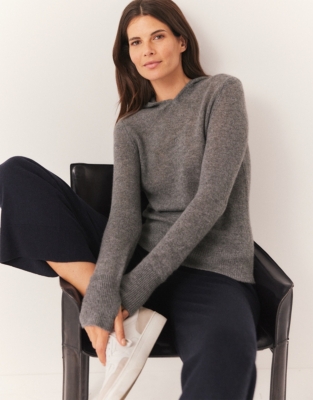 Cashmere Layering Hoodie - Pewter