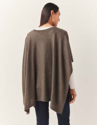 Cashmere Layering Poncho - Clay