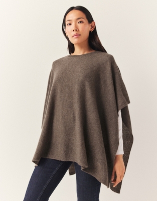 Cashmere Layering Poncho - Clay