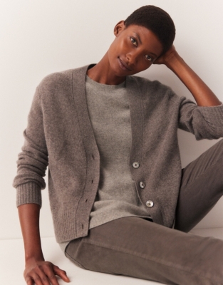 Cashmere Layering V-Neck Cardigan