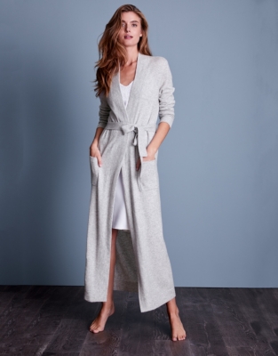 Pure Cashmere Long Robe in Champagne – KIP.